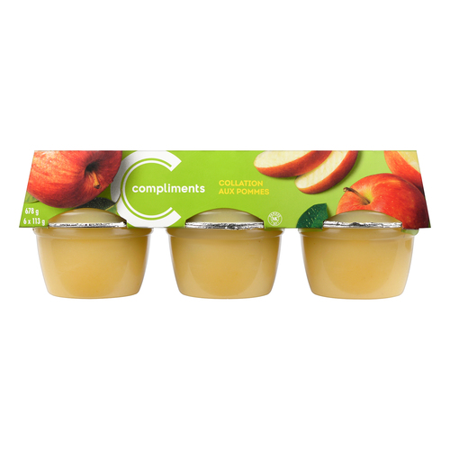 Compliments Collation aux pommes sucrée 6 x 113 g