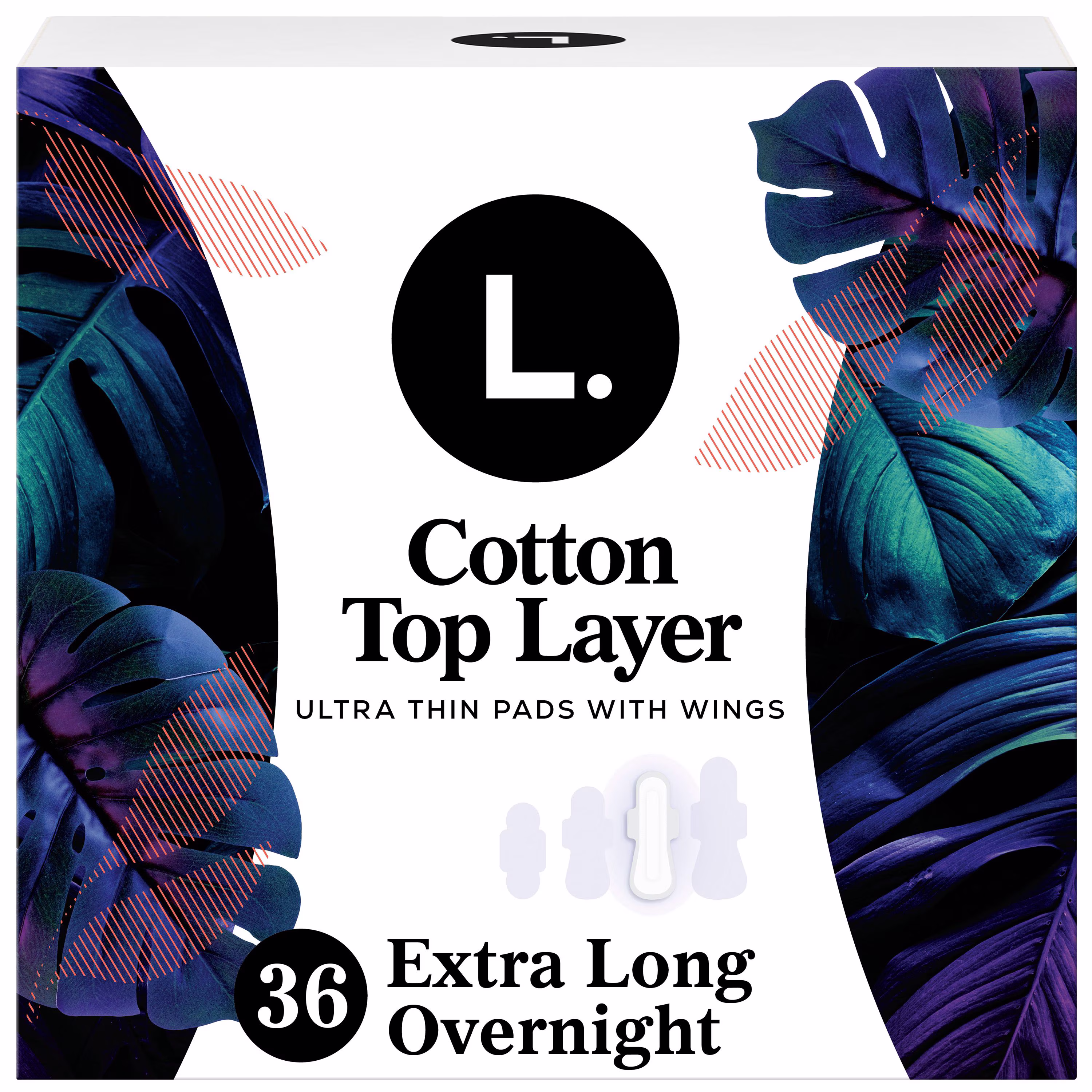 Serviettes menstruelles l. ultraminces pour femmes. degré dabsorption de nuit. voile supérieur en coton biologique. avec ailes