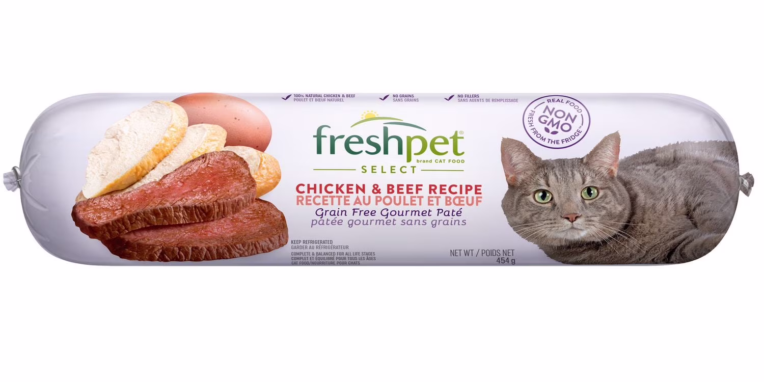 Nourriture select de freshpet au poulet et de bœuf pour chats