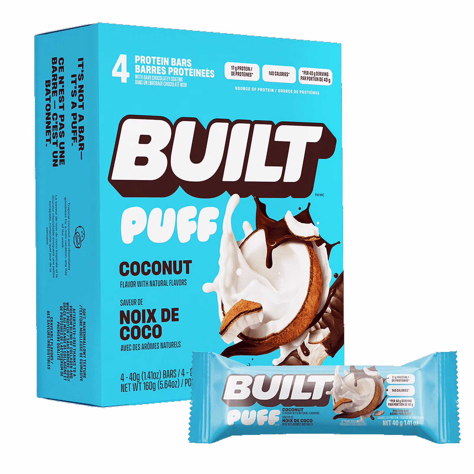 Built bar . soufflés à la noix de coco  x 4 barres