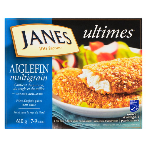 Janes Filets d'aiglefin multigrains panés 610 g
