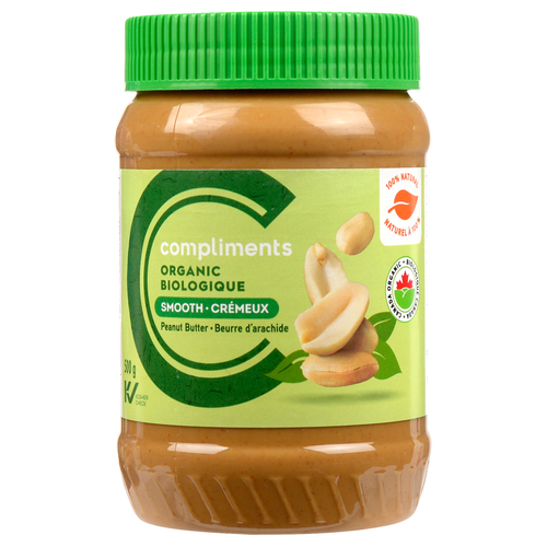 Compliments Beurre d'arachide crémeux biologique 500 g