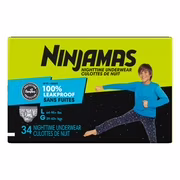 Sous-vêtements de nuit pour lénurésie ninjamas. garçons tailles sm - lxl. 34-44