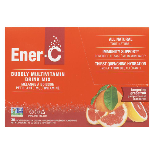 Ener-C Vitamines C à saveur de pamplemousses et mandarines 30 sachets
