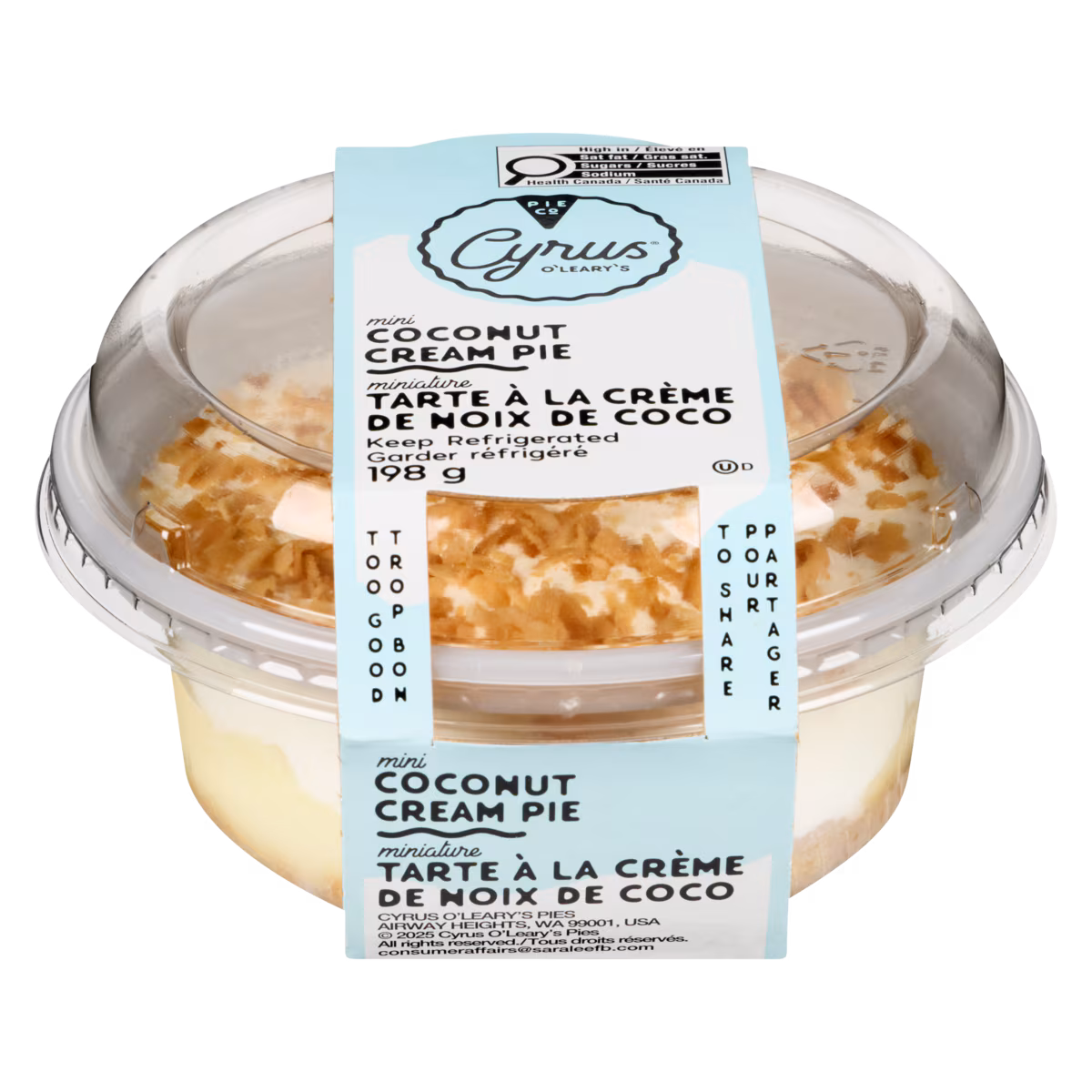 Miniature tarte à la crème de noix de coco