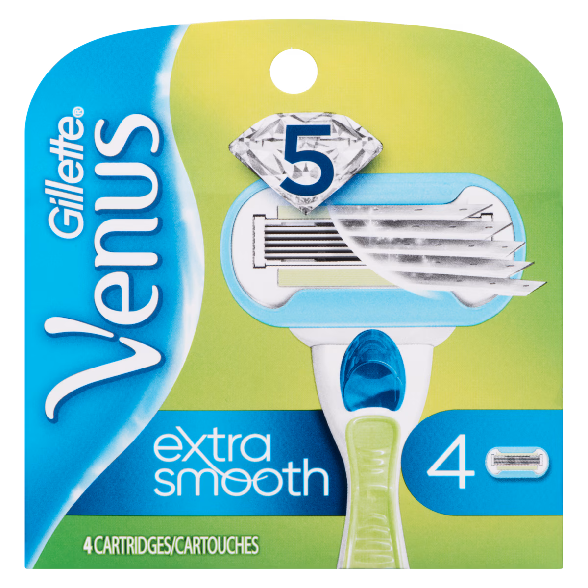Lames de rasoir gillette extra doux pour femmes, 4cartouches
