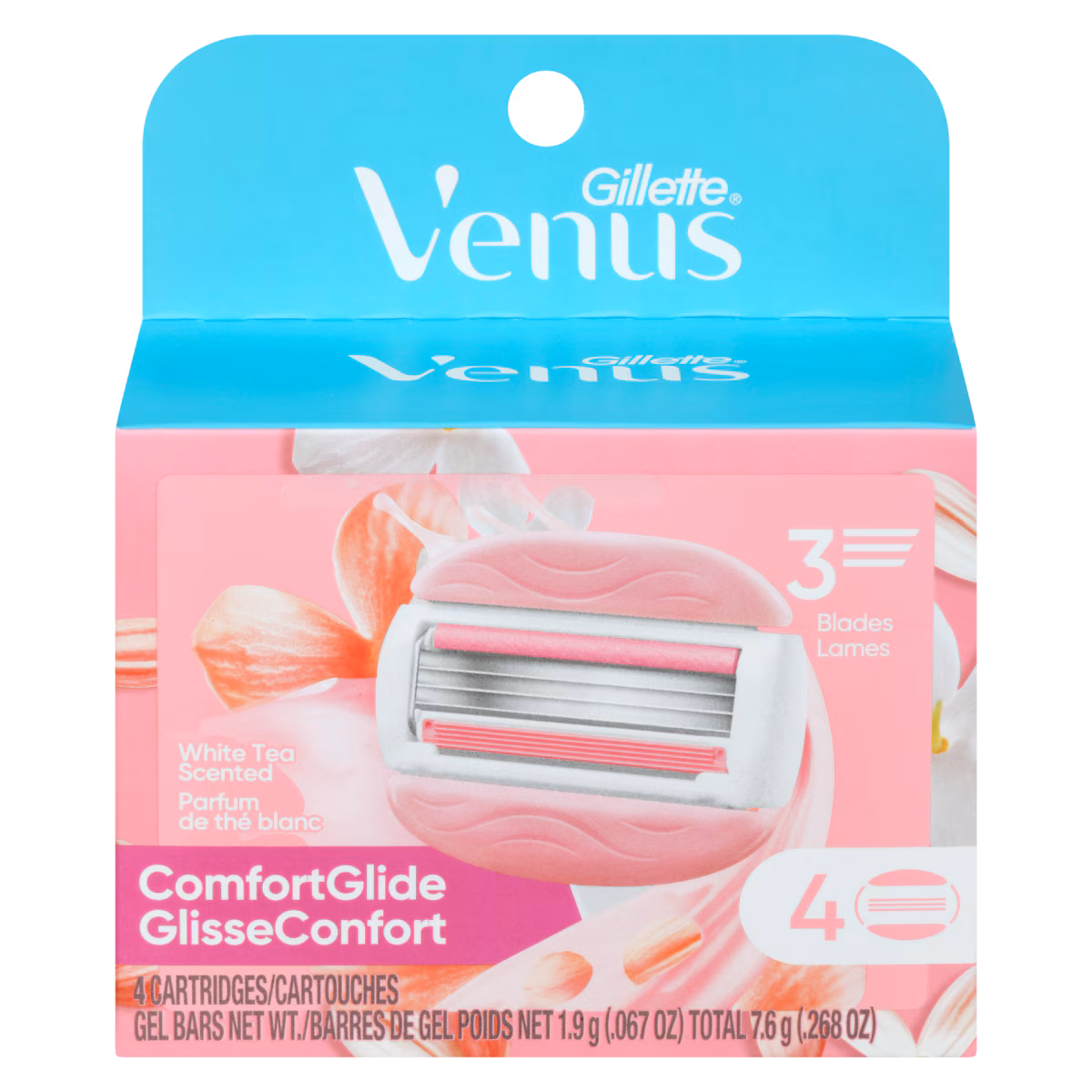 ComfortGlide White Tea Women's Razor Refills, 4 Count