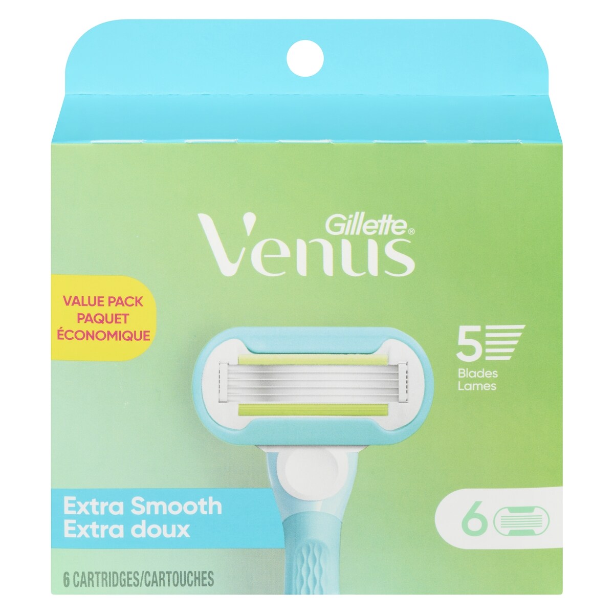 Lames de rasoir Venus Extra doux pour femmes, 6recharges