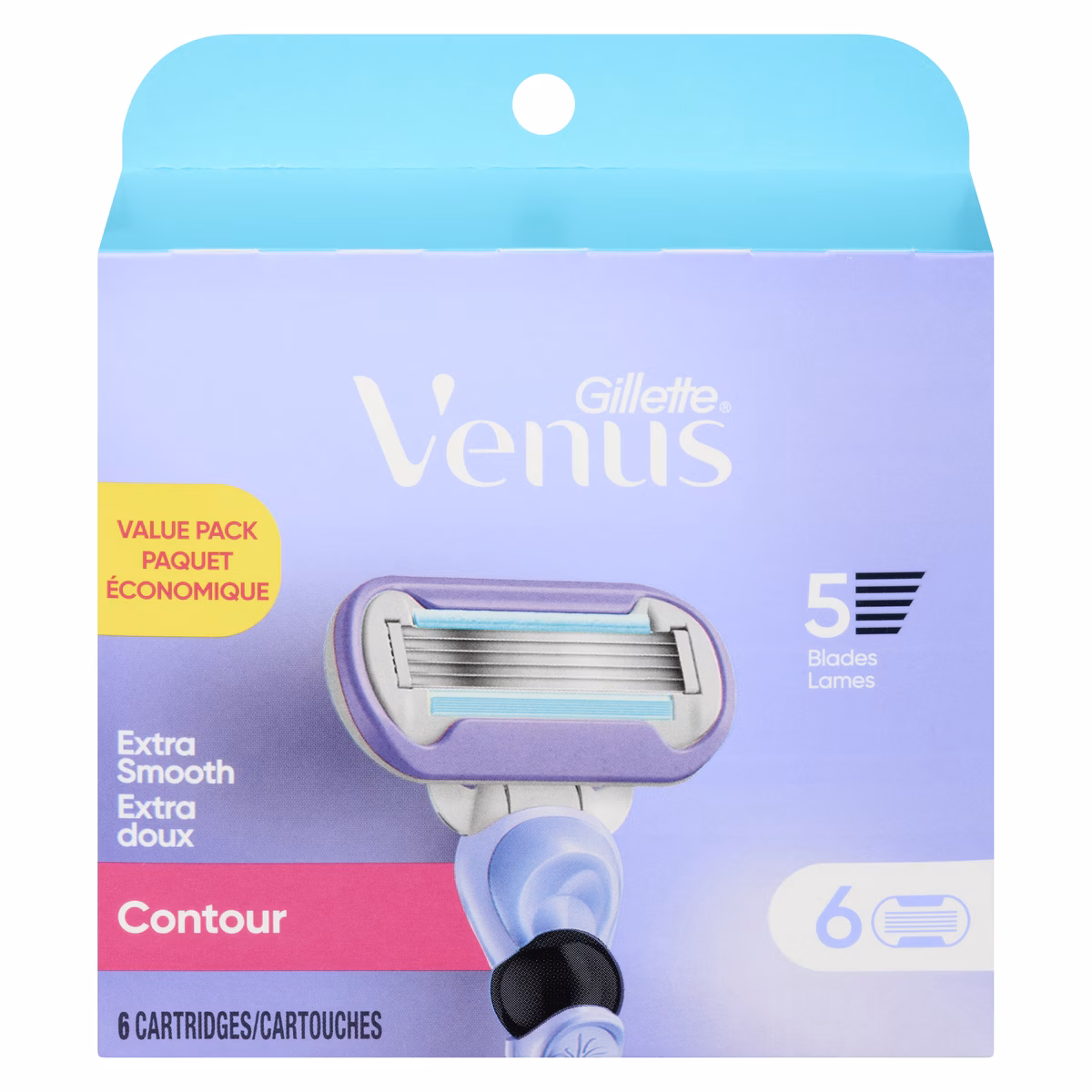 Cartouches de rechange de rasoir Doux Somptueux Swirl pour femmes, 6 unités