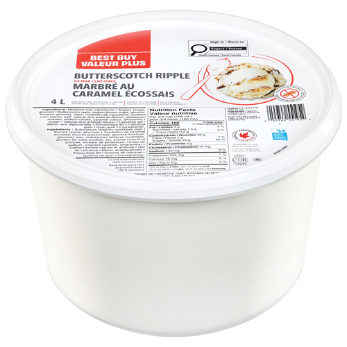 Valeur Plus Lait glacé caramel au beurre 4 L