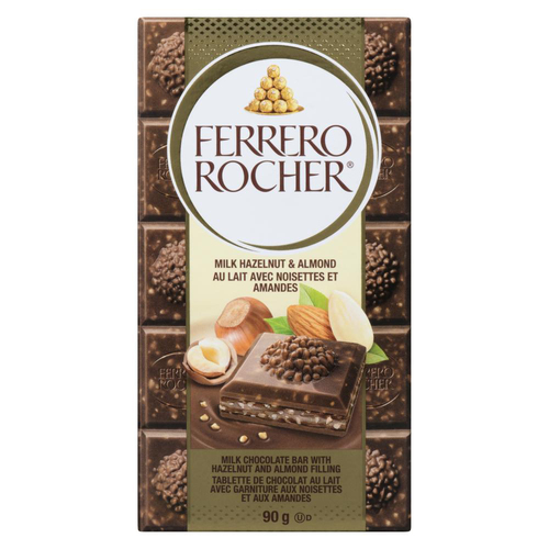 Ferrero Canada Barre de chocolat au lait aux noisettes et aux amandes 90 g