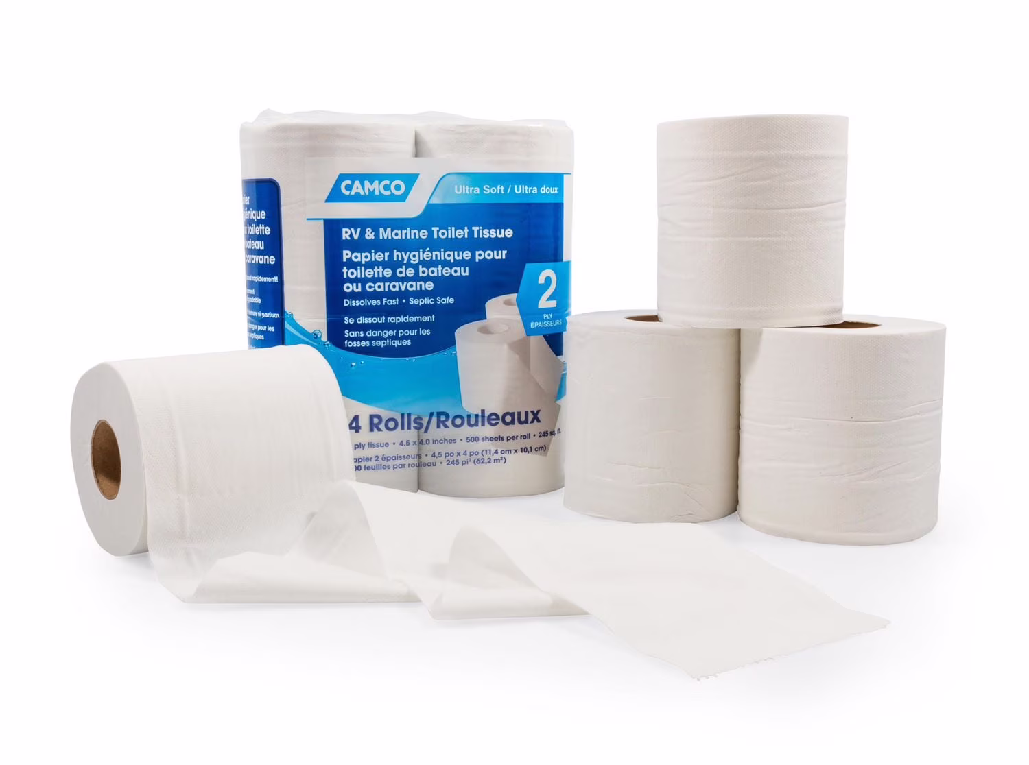 Papier hygiénique 2 épaissseurs tst pour vr 40270 de camco - 4 rouleaux