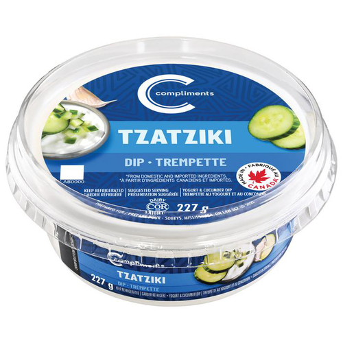 Compliments Simple Naturellement Trempette tzatziki au yogourt 227 g