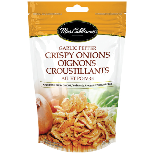 Oignons croustillants à l'ail et au poivre