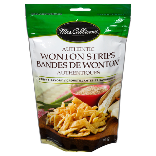 Wontons en bandes croustillantes authentiques