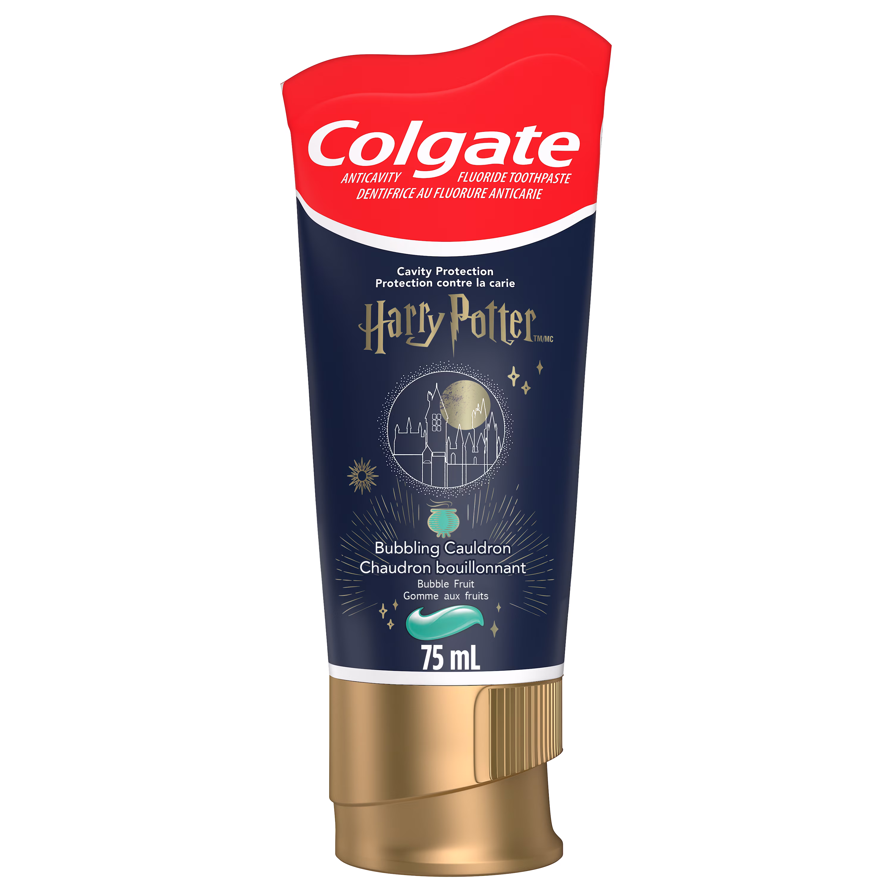 Dentifrice au fluorure anticarie chaudron bouillonnant gomme aux fruits