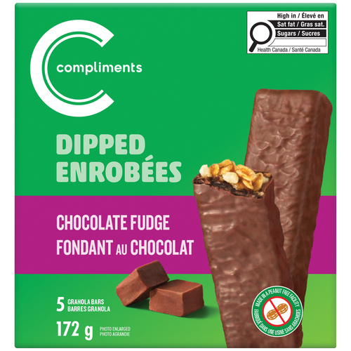 Compliments Barres granola enrobées au fondant au chocolat 172 g