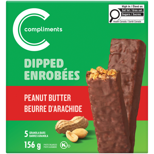 Compliments Barres granola enrobées au beurre d'arachide 156 g
