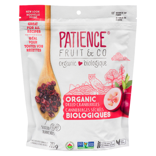 Patience Fruit & Co Canneberges séchées classique biologique 283 g