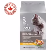 Pure balance pro+ vieillissement en santé recette poulet et riz brun nourriture sèche pour chat . 3 kg