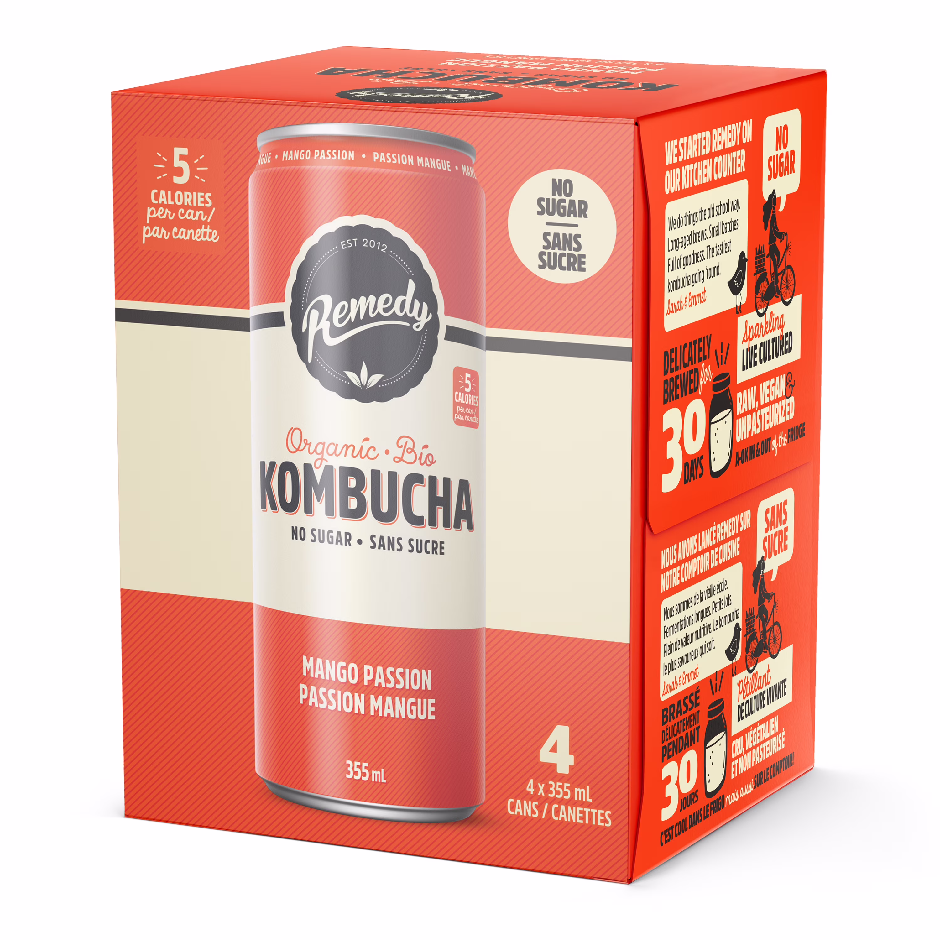 Kombucha à la passion mangue biologique