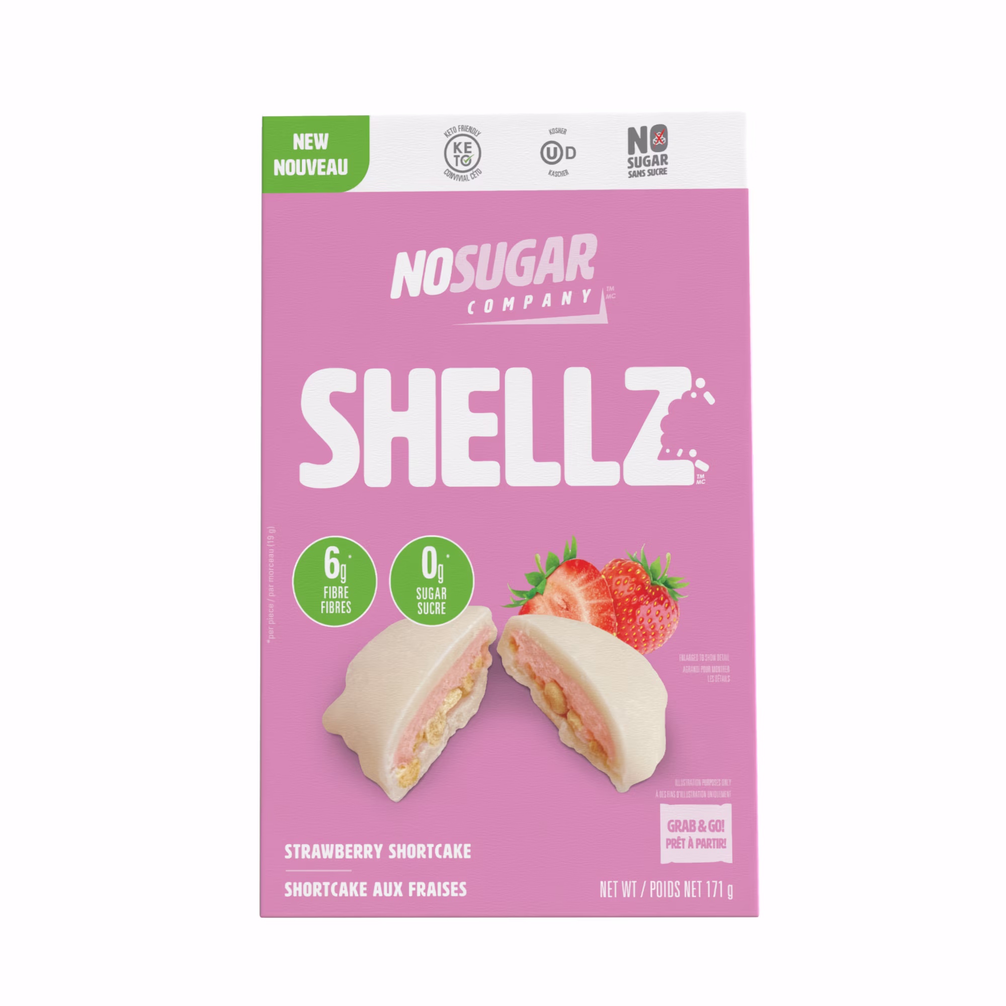 No sugar. shortcake aux fraises shellz.