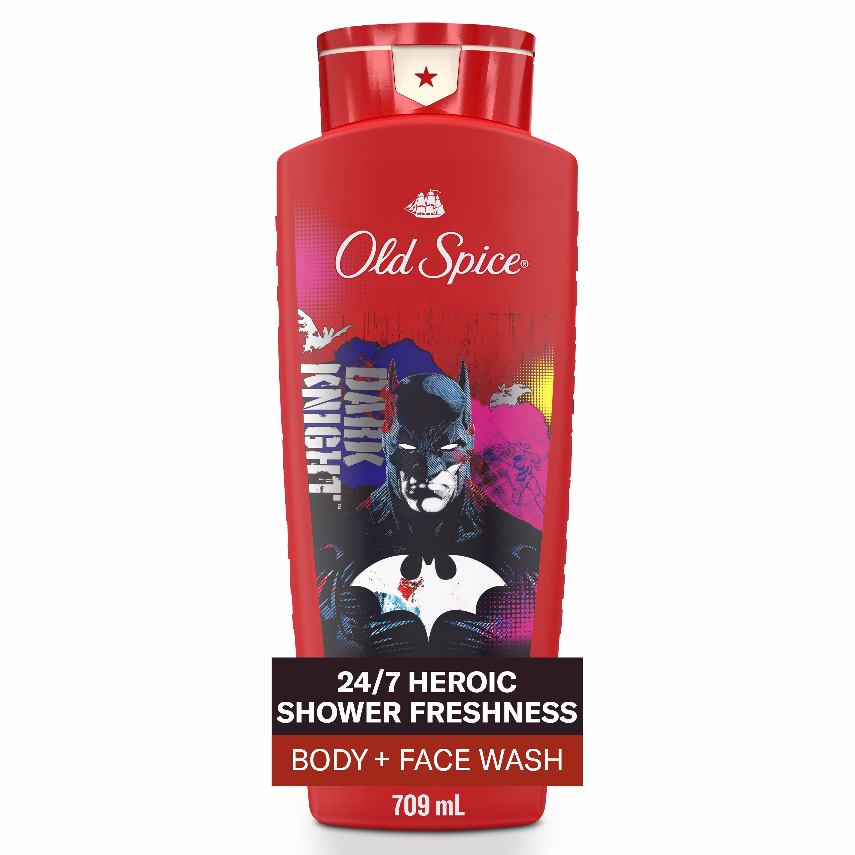 Nettoyant pour le corps old spice pour hommes. fraîcheur comme après le lavage 24 heures sur 24. 7 jours sur 7 avec parfum longue durée. nettoyant pour le corps et le visage 2 en 1. mousse riche. batm