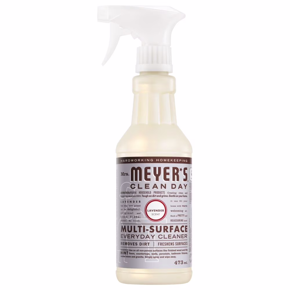 Mrs. meyer's clean day nettoyant quotidien multi-surface. . lavendar multi surface spray élimine coincé sur saleté