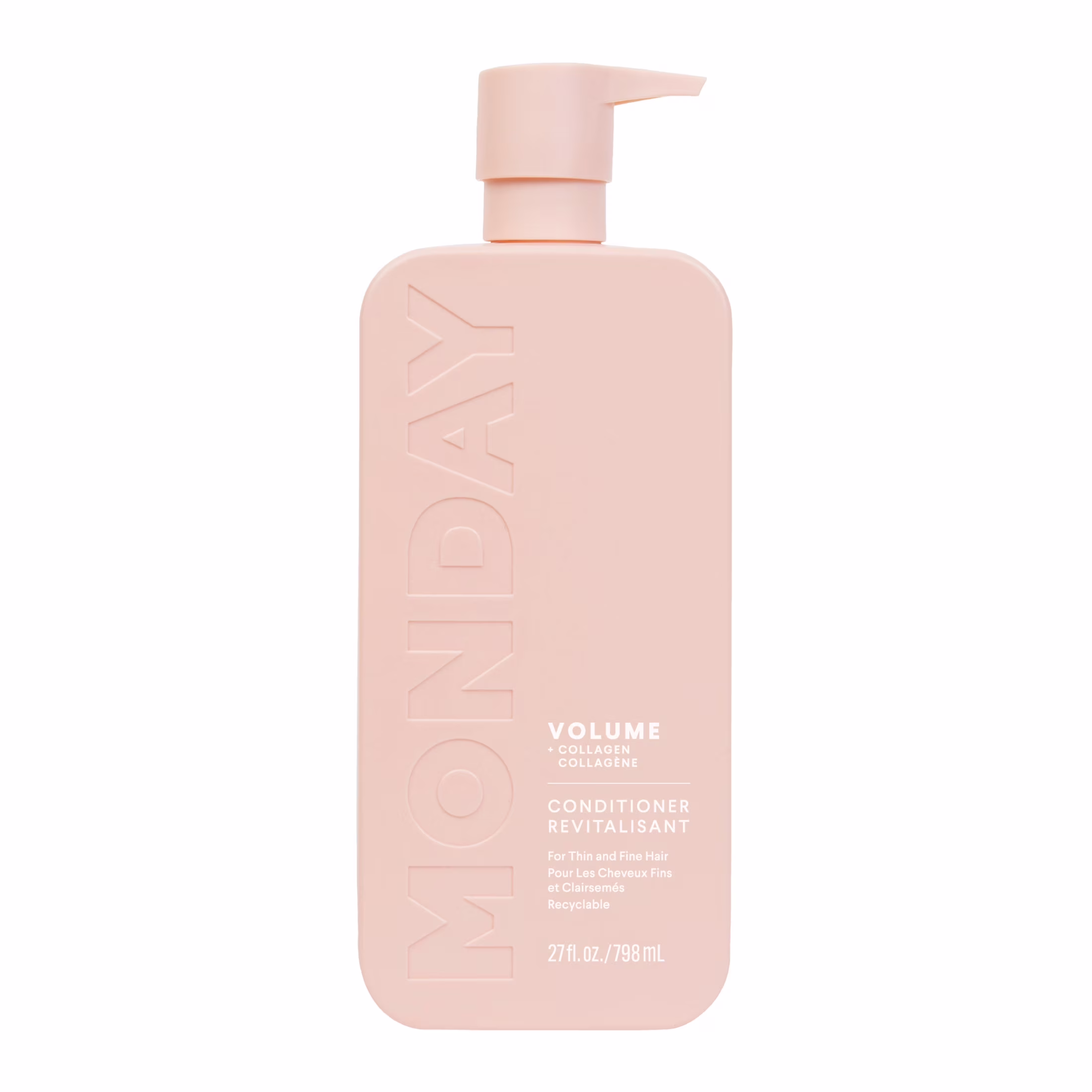 Monday haircare revitalisant volume avec collagène hydrolysé. huile de coco. beurre de karité & huile de macadamia pour cheveux clairsemés. fins & plats