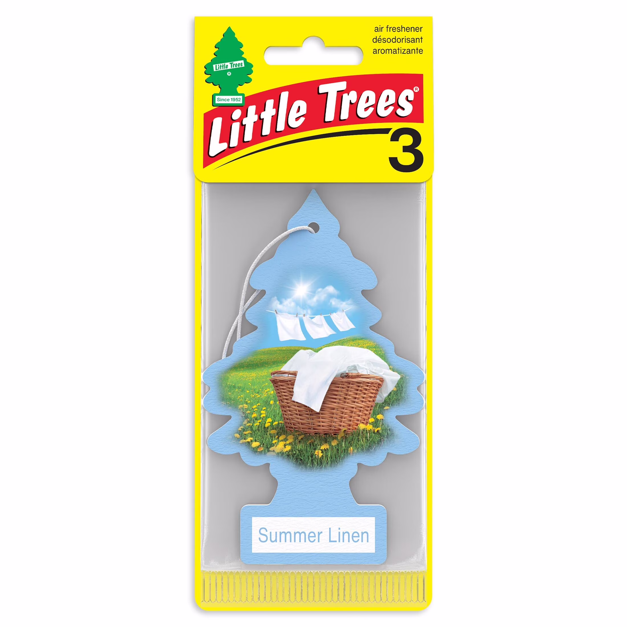 Little trees air freshener summer linen 3-pack