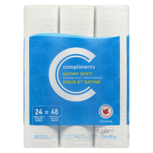 Compliments Papier hygiénique 2 plis 24 rouleaux x 242 feuilles