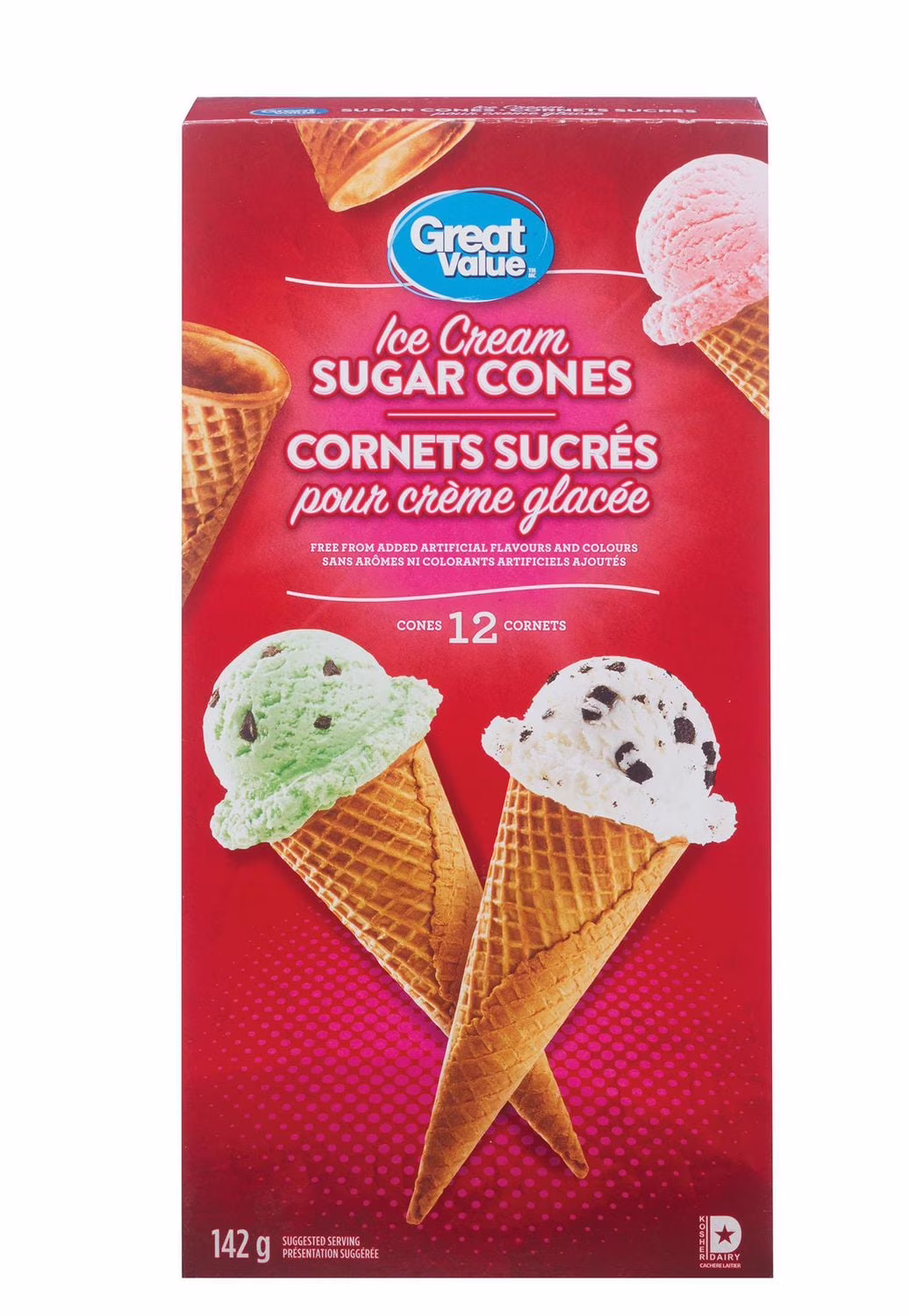 Cornets à crème glacée sucrés de great value
