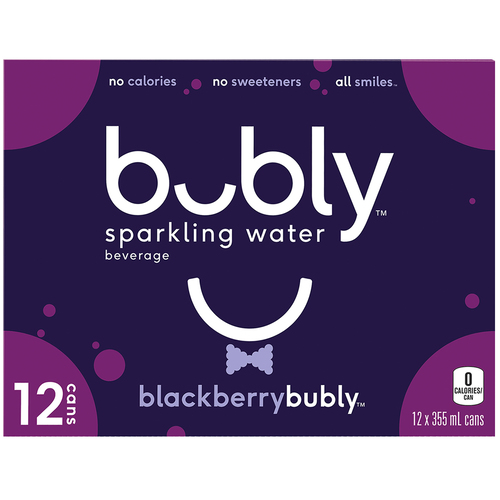 Bubly Boisson d'eau pétillante à la mûre 355 ml