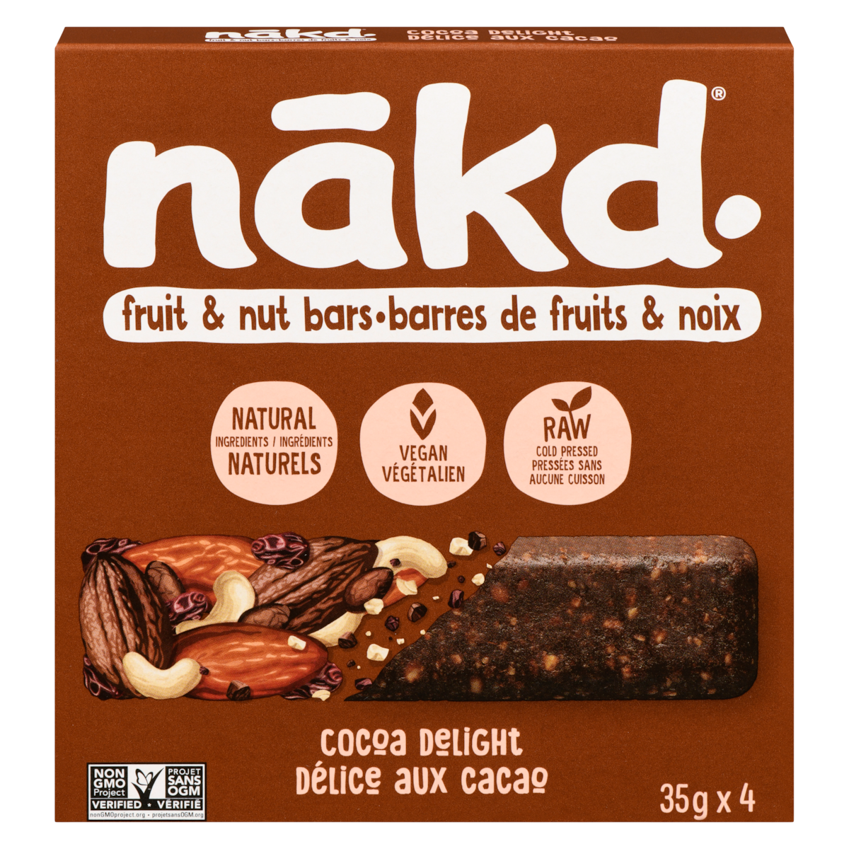 Délice Au Cacao Barres Aux Fruits Crus Et Noix
