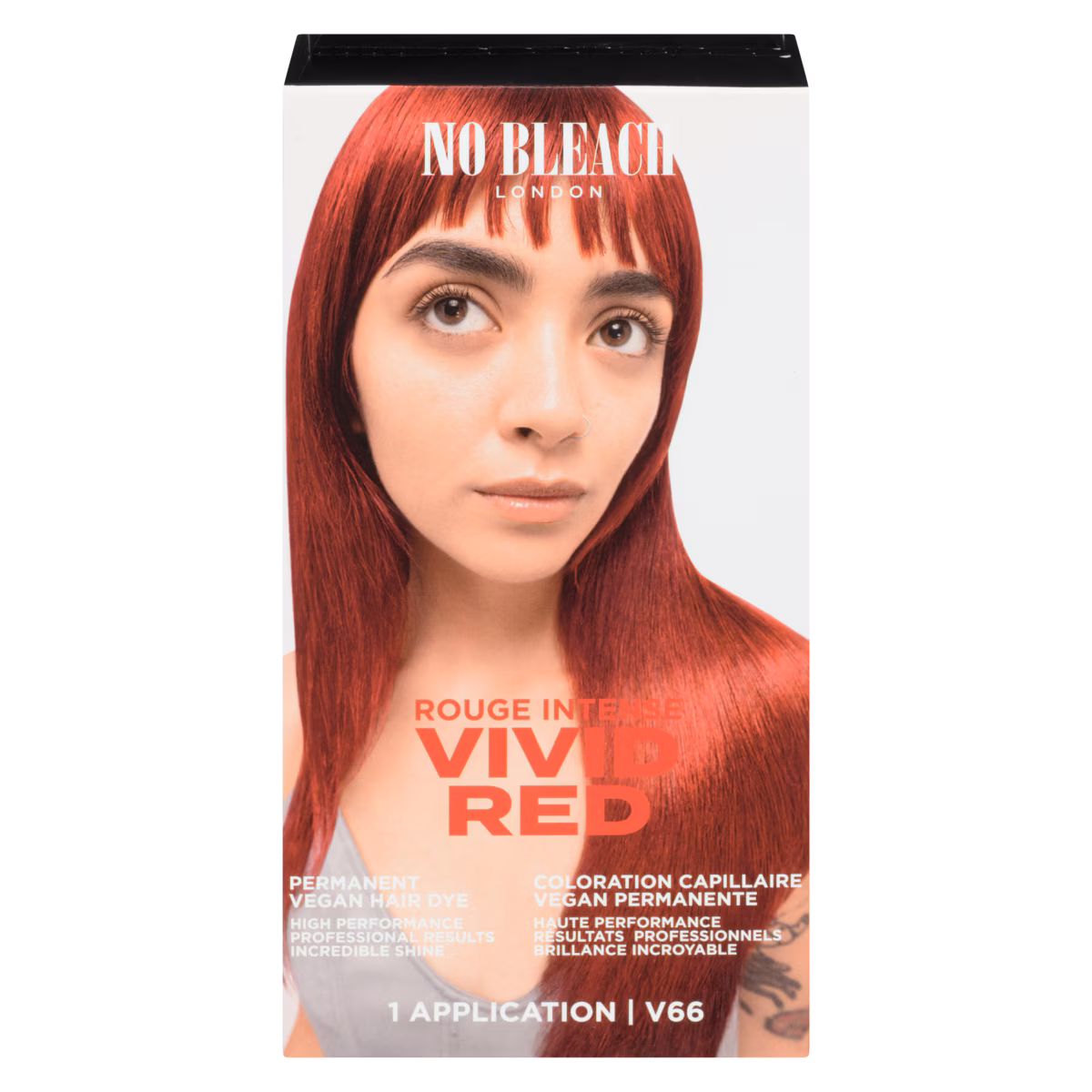Coloration capillaire vegan permanente v66 rouge intense