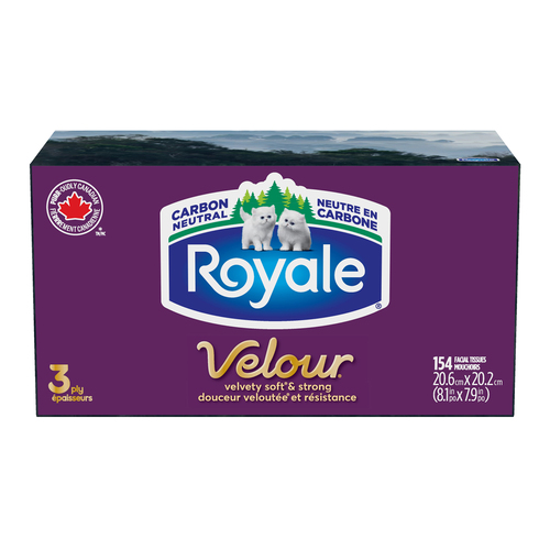 Royale Mouchoirs à 3 épaisseurs Velour 1 boîte