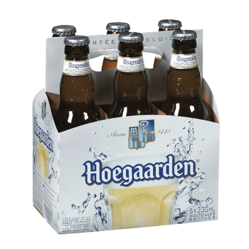 Hoegaarden Bière blanche 5.0% d'alcool 6 x 330 ml (bouteille)