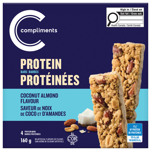 Compliments Barres de protéines coconut et amandes 160 g