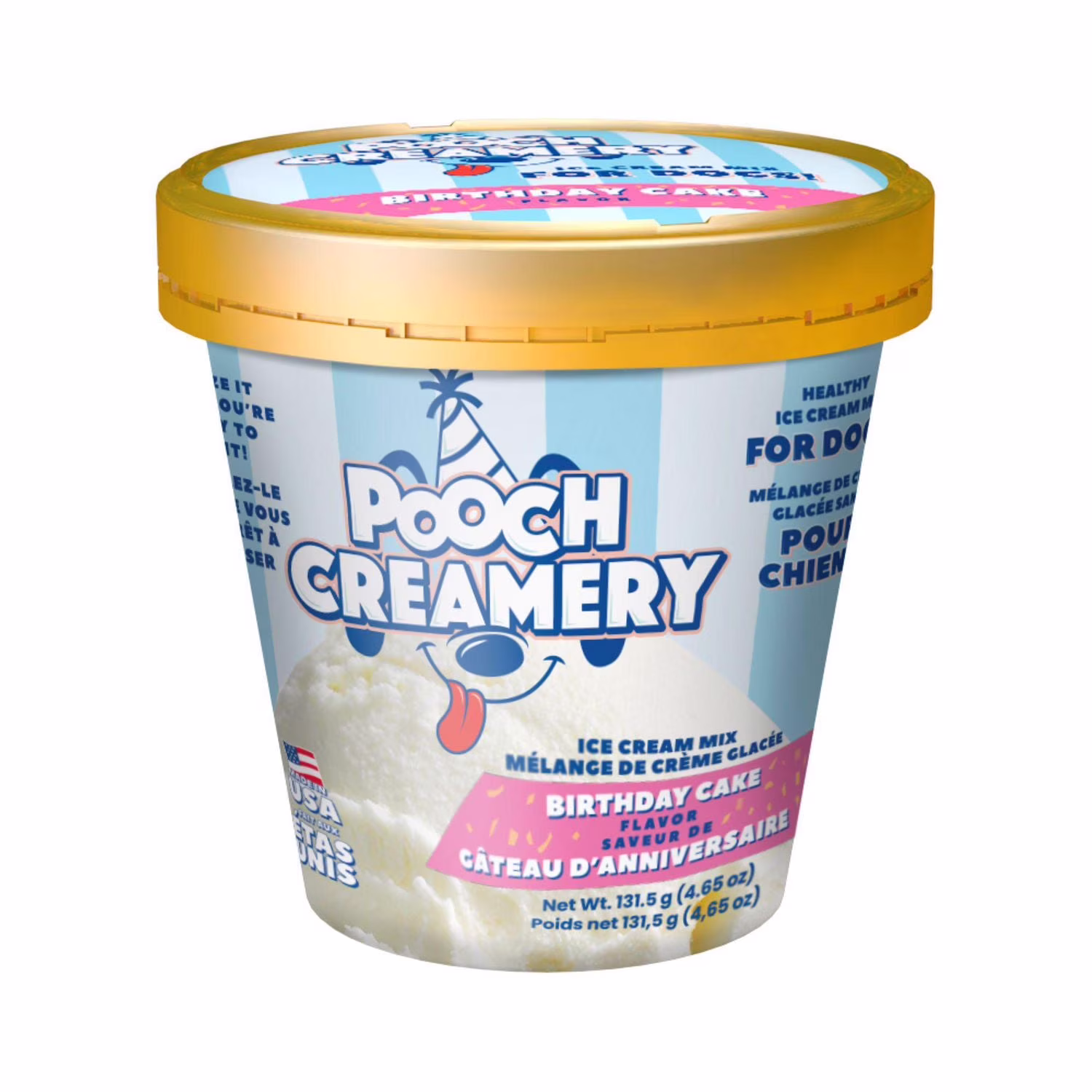 Pooch creamery mélange de crème glacée à saveur de gâteau d'anniversaire pour chiens