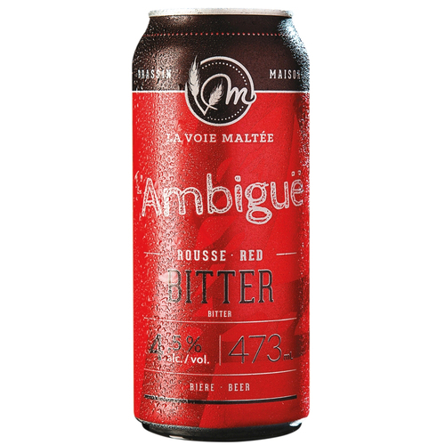 La Voie Maltée Bière L'Ambiguë en canette - 4.5% alcool 473 ml