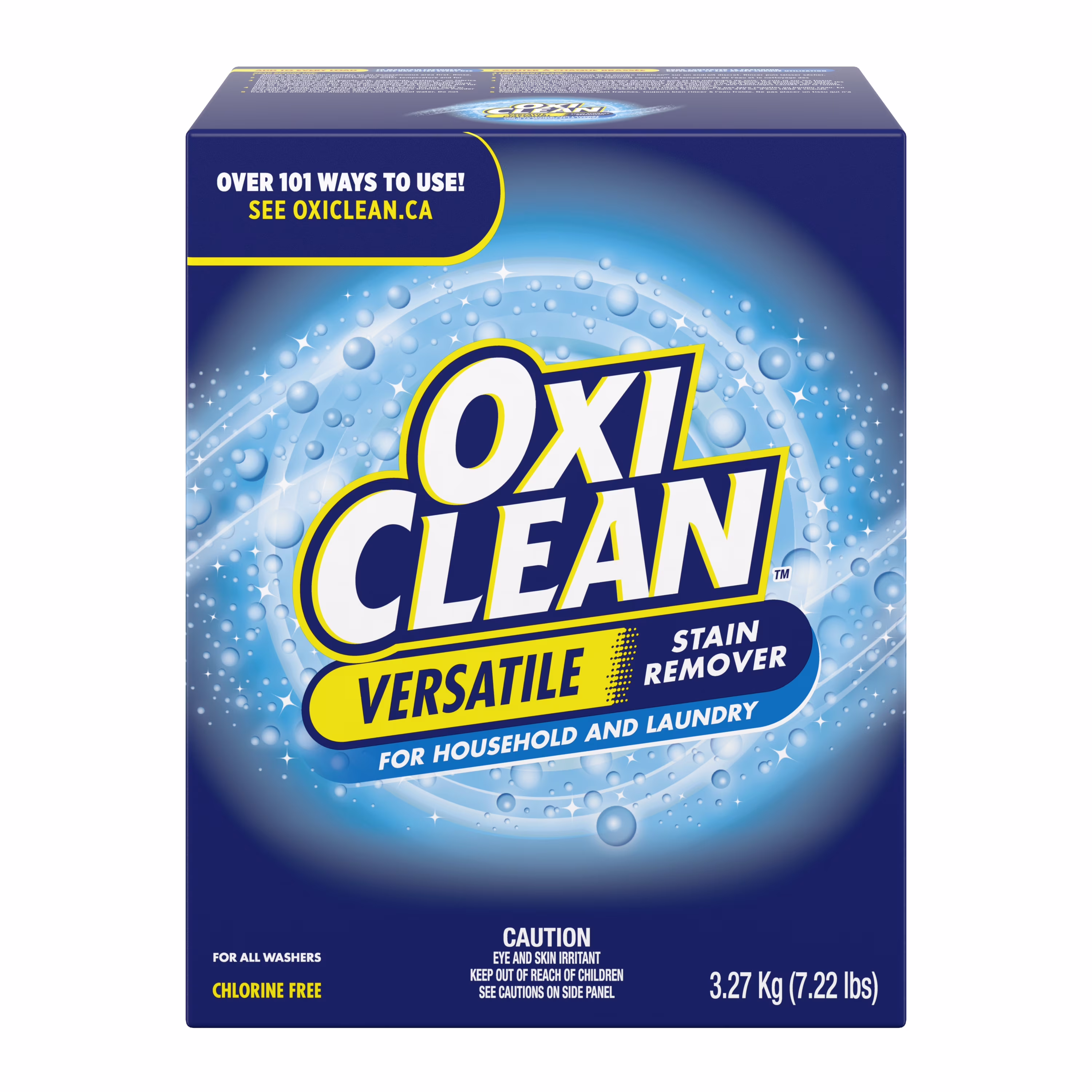 Oxiclean poudre détachante polyvalente pour la maison. le linge. les tapis et les tissus d'ameublement  sans danger pour les couleurs. sans chlore ni javel. 3.27 kg oxi clean oxiclnvsr3.27kg