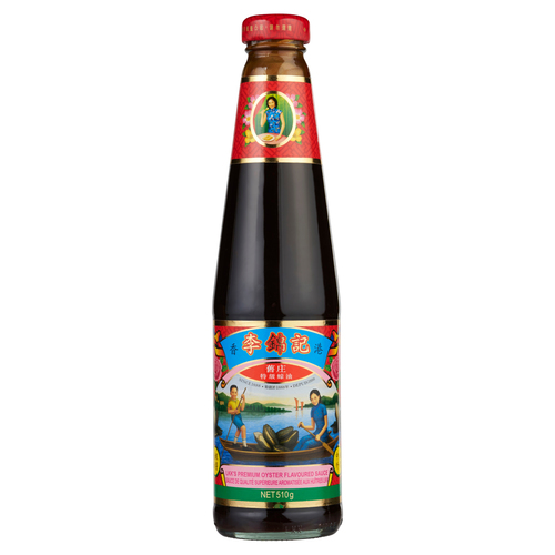 Lee kum kee premium oyster sauce.  lkk huitres lkk