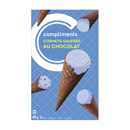 Compliments Gaufre cornets chocolat 12 un 199 g