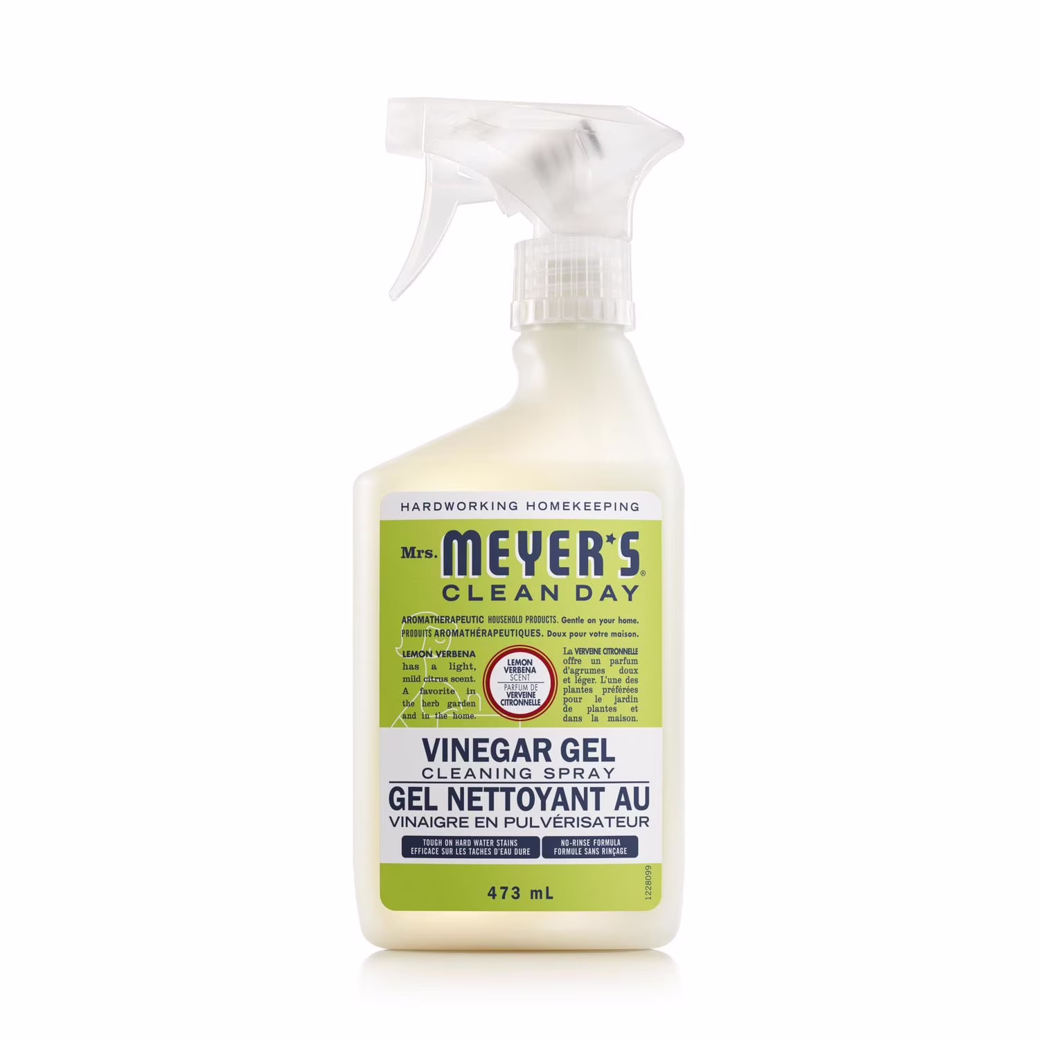 Mrs. meyer's gel nettoyant au vinaigre en vaporisateur. nettoyant naturel. parfum de verveine citronnée.