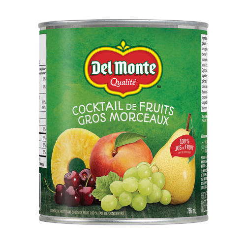 Del Monte Cocktail aux fruits sans sucre ajouté 796 ml