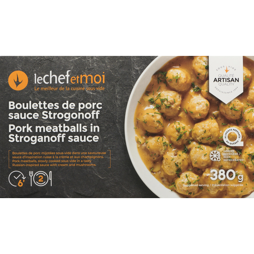 Le Chef et Moi Boulettes de porc avec sauce Stroganoff 380 g