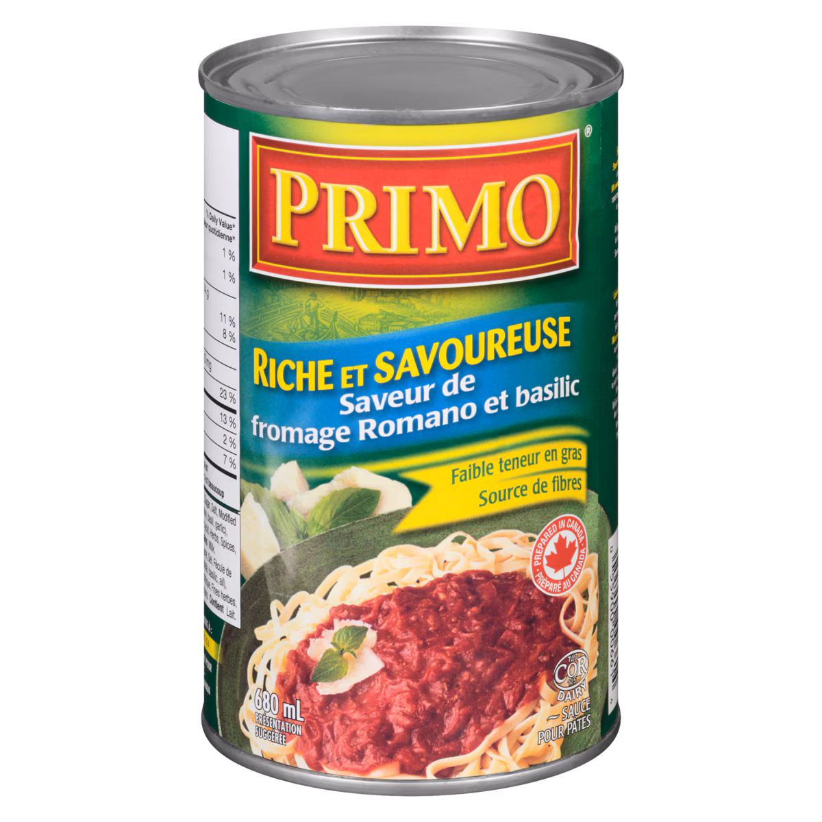 Sauce pour pâtes au fromage romano et basilic Riche et savoureuse
