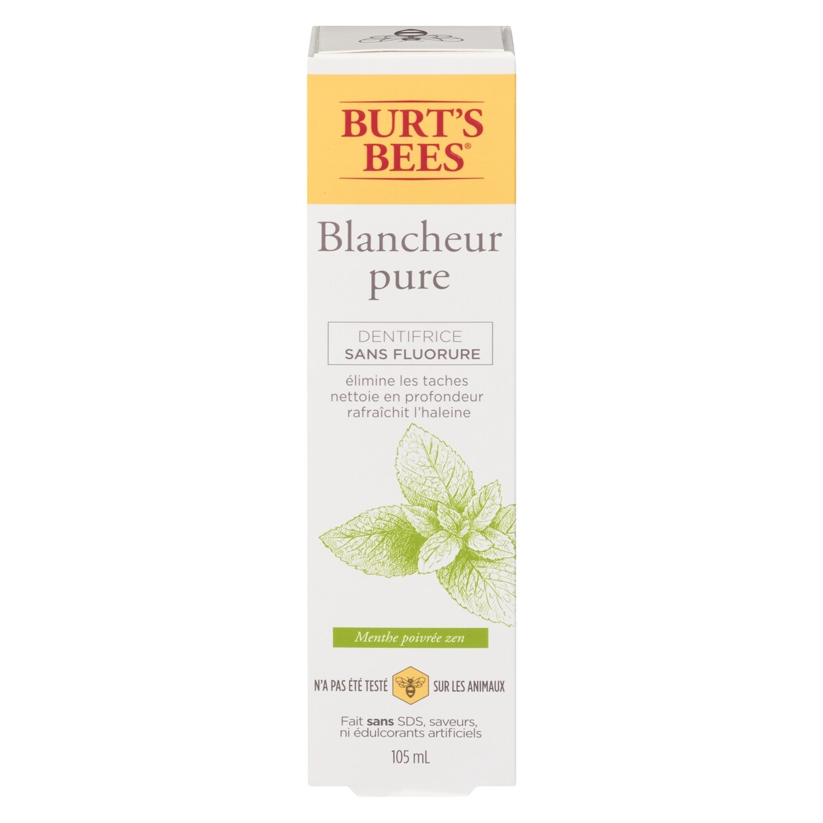 Dentifrice sans fluor Purely White Zen