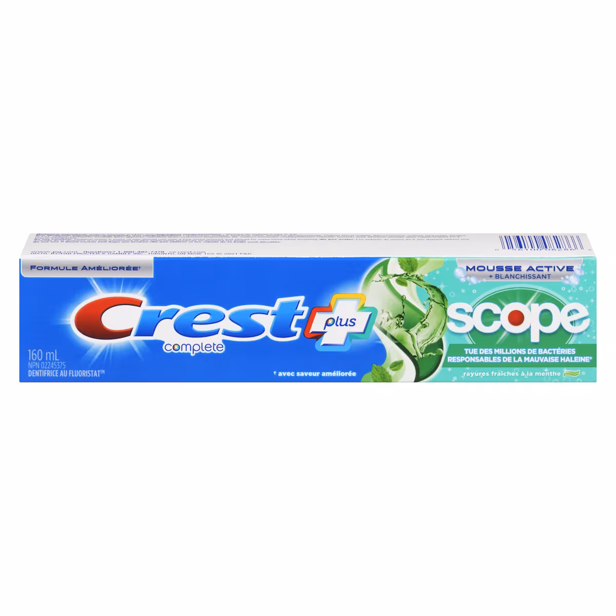 Dentifrice Complete Extra blanchissant avec Scope, Menthe fraîcheur