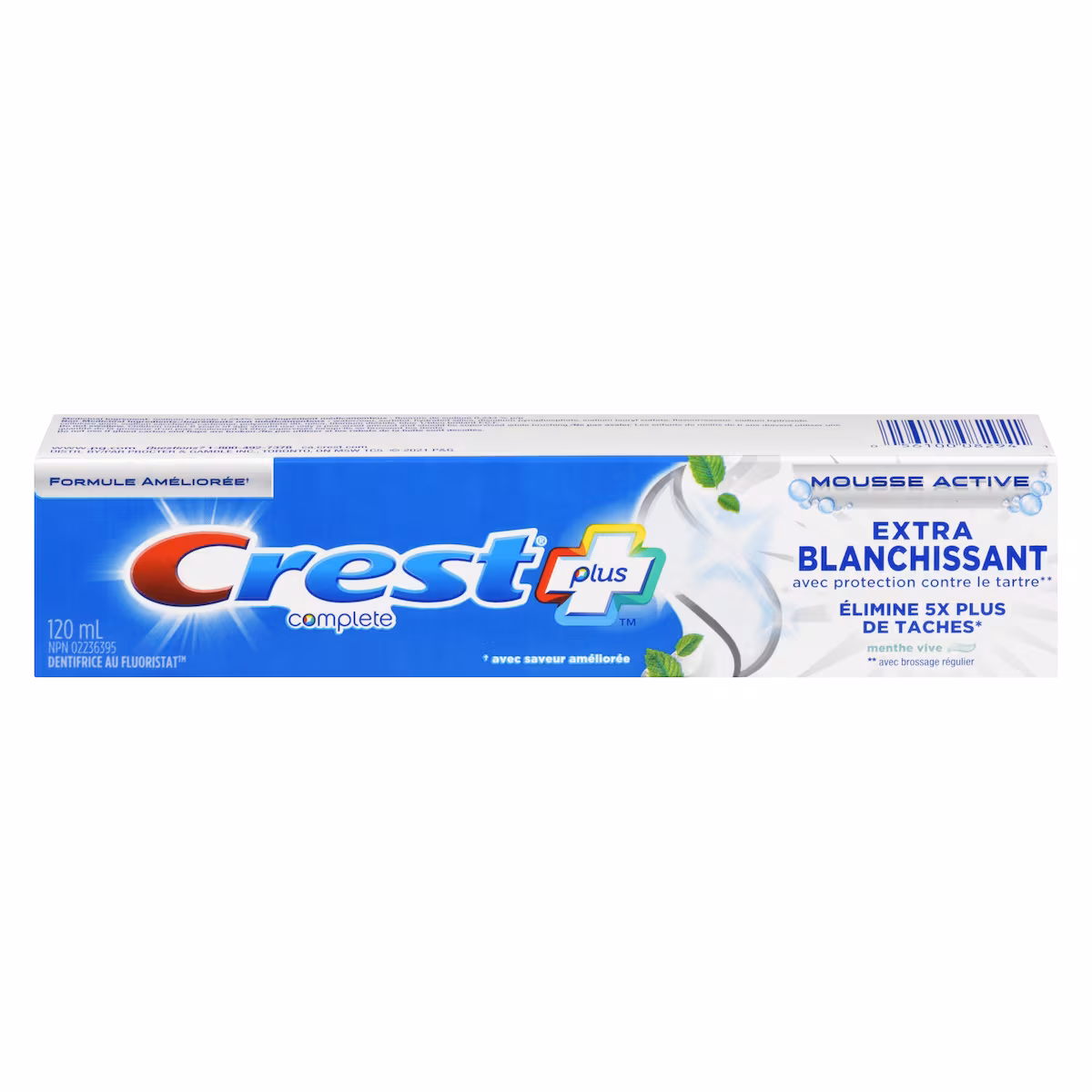 Dentifrice Complete Plus Extra blanchissant, Menthe vive